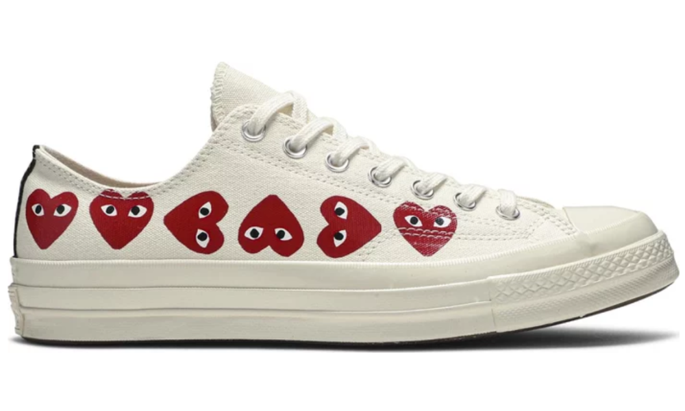 Converse Comme Des Garcons Play Chuck 70 Low Multi Heart White